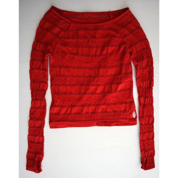 Free People Movement Women's Sz XS/S Winterberry Red Take On Me Layer Top - Picture 1 of 8